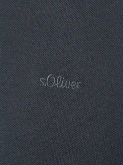 s.Oliver Herren Poloshirt in anthrazit - Ärmel: kurzarm