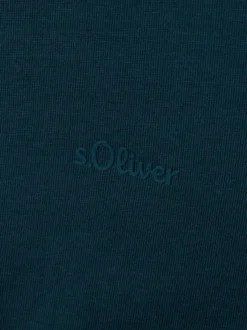 s.Oliver Herren T-Shirt in petrol - Ausschnitt: Rundhals