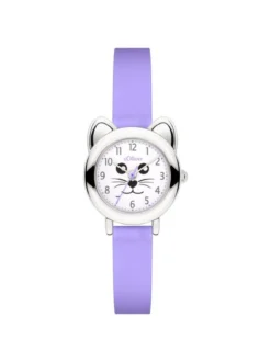 s.Oliver Mädchen Armbanduhr - The Cat in lila