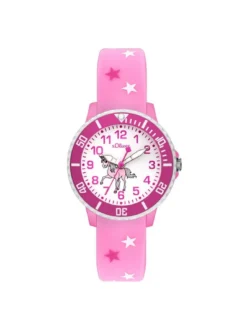 s.Oliver Mädchen Armbanduhr - The Magic Time in pink