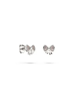 s.Oliver Mädchen Ohrstecker - Bow in silber