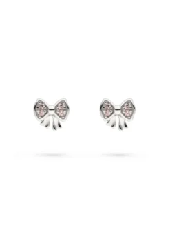 s.Oliver Mädchen Ohrstecker - Bow in silber
