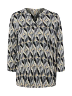 soyaconcept® Damen Blusenshirt in grau gelb