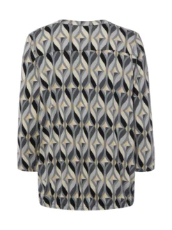 soyaconcept® Damen Blusenshirt in grau gelb