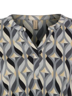 soyaconcept® Damen Blusenshirt in grau gelb