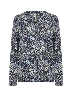 soyaconcept® Damen Langarmshirt - SC-Felicity in marine hellblau