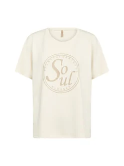 soyaconcept® Damen T-Shirt in ecru - Ärmel: kurzarm