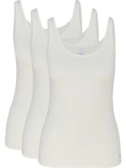 SPEIDEL Damen Unterhemd - 3er-Pack Bambus in beige weiß