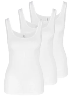 SPEIDEL Damen Unterhemd - 3er Pack bio.cotton in weiß