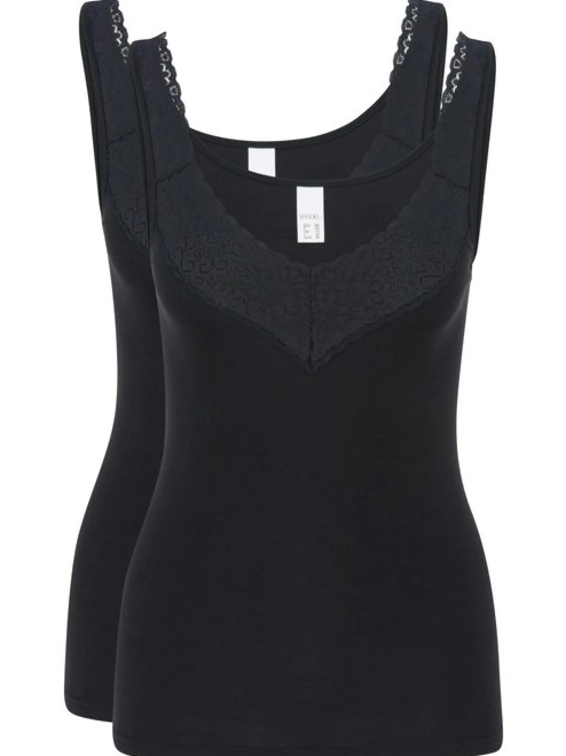 SPEIDEL Damen Unterhemd - 2er-Pack Natalie in schwarz