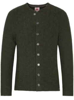 Spieth & Wenksy Herren Trachtenstrickjacke - Gent in oliv