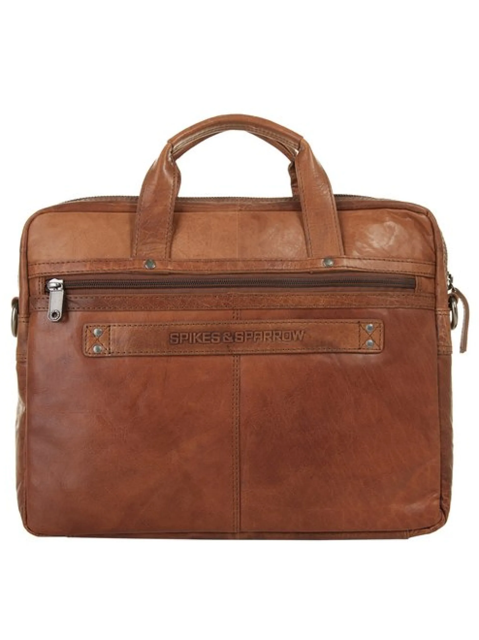 Spikes & Sparrow Unisex Businesstasche in cognac