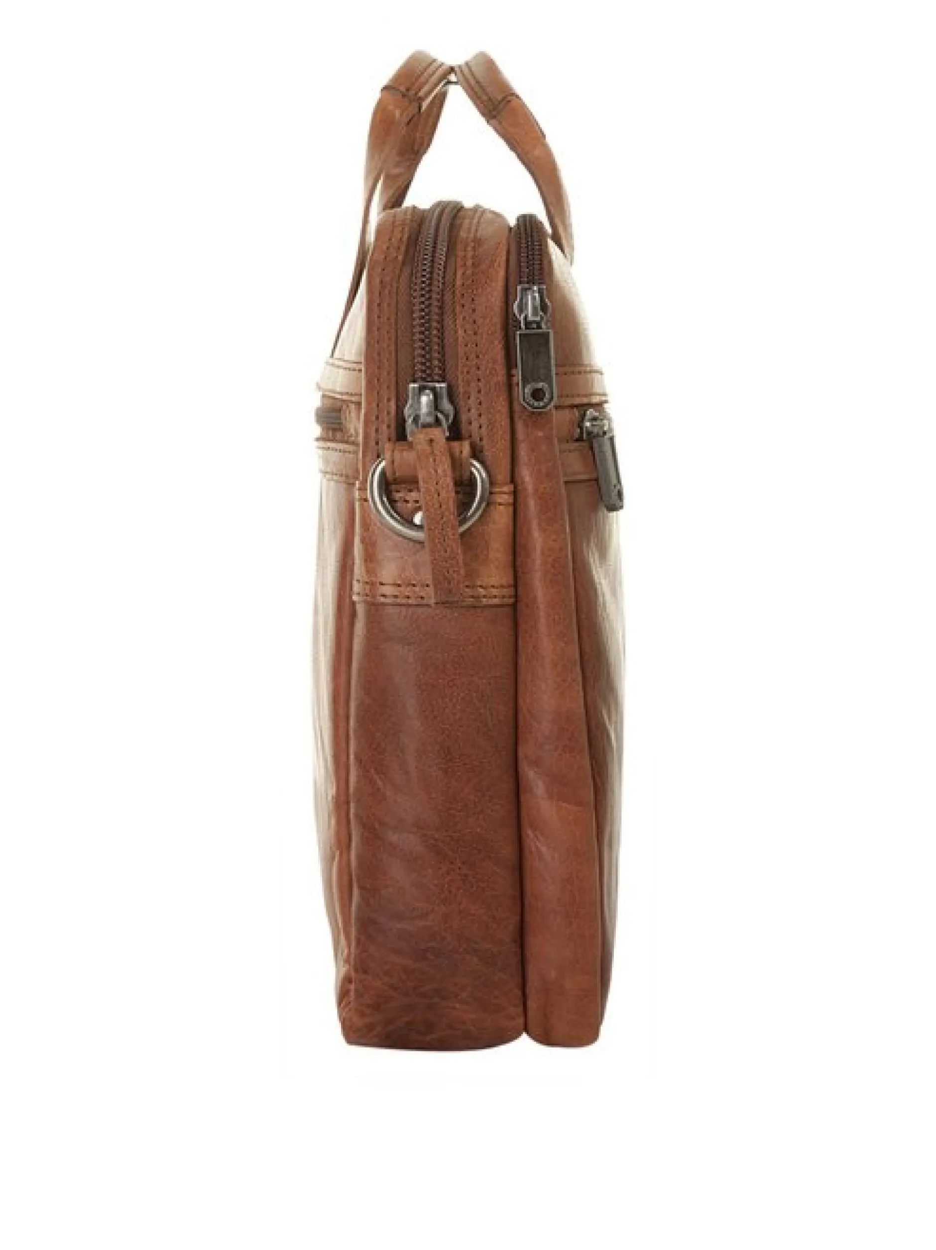 Spikes & Sparrow Unisex Businesstasche in cognac