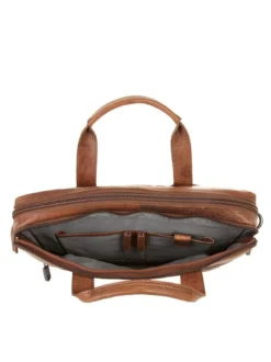 Spikes & Sparrow Unisex Businesstasche in cognac