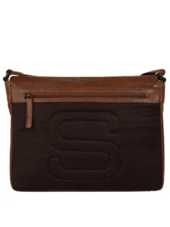 Spikes & Sparrow Unisex Messenger in cognac