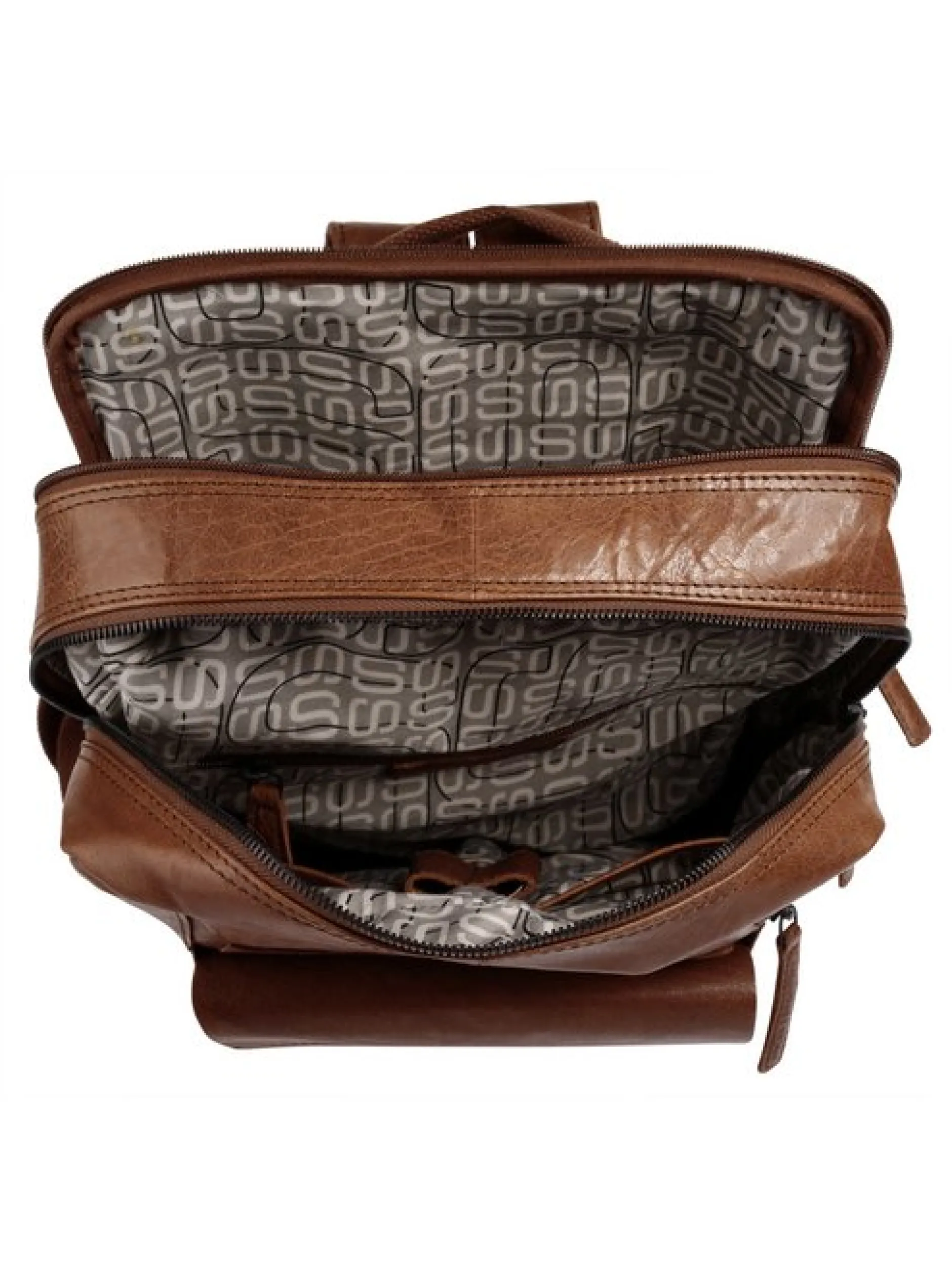 Spikes & Sparrow Unisex Rucksack in cognac