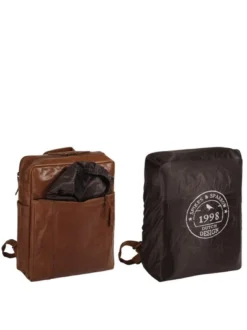 Spikes & Sparrow Unisex Rucksack in cognac