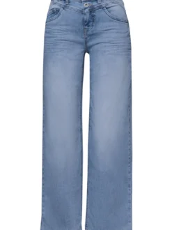 Street One Damen Jeans in light stone - Länge: verkürzt