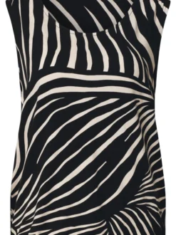 Street One Damen Top in schwarz ecru - Ärmel: ohne Arm