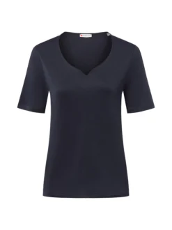 Street One Damen T-Shirt in marine - Ärmel: kurzarm