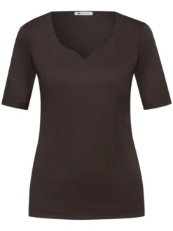 Street One Damen T-Shirt in mocca - Ärmel: kurzarm