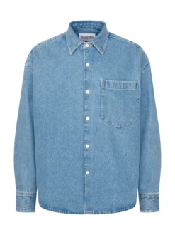 Studio Seidensticker Herren Fashion-Hemd - Oversized Fit in blau denim