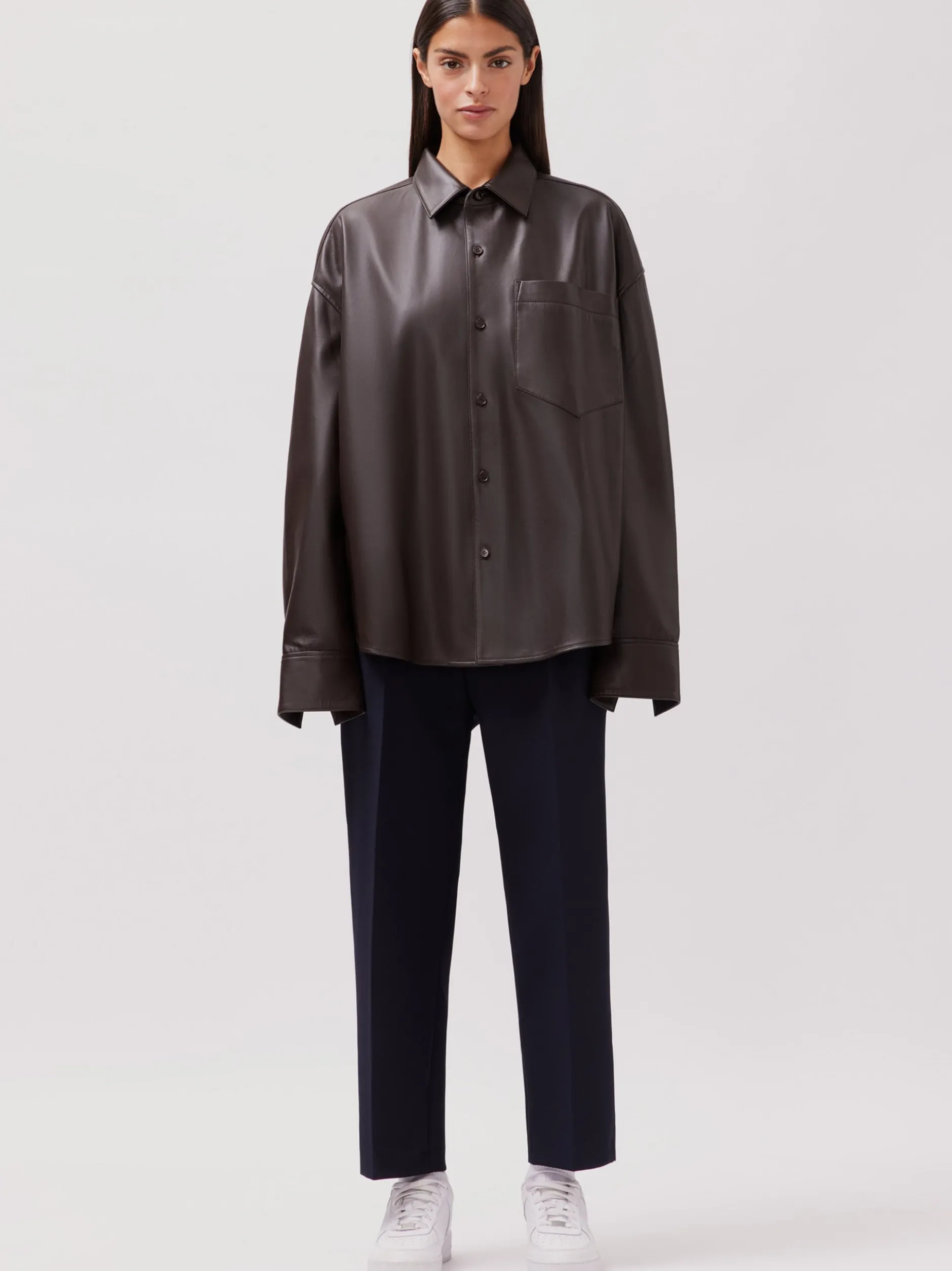 Studio Seidensticker Herren Overshirt - Unisex - Oversized Fit in braun