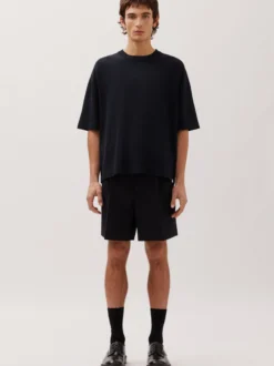 Studio Seidensticker Herren Strick T-Shirt - Regular Fit in schwarz