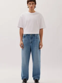 Studio Seidensticker Unisex Baggy Jeans in medium stone denim