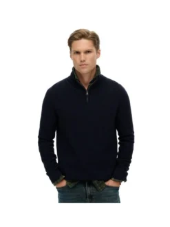 Superdry Herren Strickpullover in blau - Ärmel: langarm