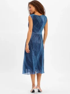Swing Damen Abendkleid in marine - Ausschnitt: Rundhals