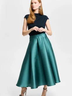 Swing Damen Top in marine silber - Ärmel: ohne Arm