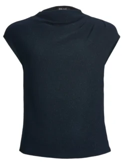 Swing Damen Top in marine silber - Ärmel: ohne Arm