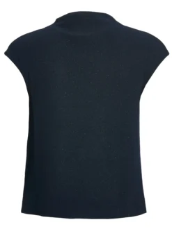 Swing Damen Top in marine silber - Ärmel: ohne Arm