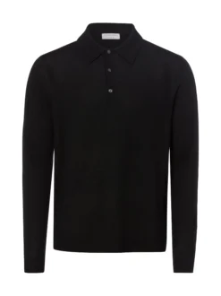 Tiger of Sweden Herren Merino-Strickpullover in schwarz