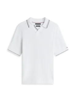 Tommy Hilfiger Tailored Herren Strickpoloshirt in weiß