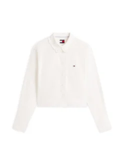 Tommy Jeans Damen Bluse in weiß - Ärmel: langarm