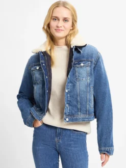Tommy Jeans Damen 3-in-1 Jeansjacke in medium stone
