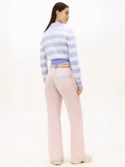 Tommy Jeans Damen Pullover mit Alpaka- und Wollanteil in flieder rosa