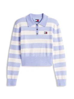 Tommy Jeans Damen Pullover mit Alpaka- und Wollanteil in flieder rosa