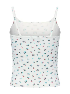 Tommy Jeans Damen Top in ecru blau - Ärmel: ohne Arm