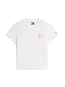 Tommy Jeans Damen T-Shirt in ecru - Ausschnitt: Rundhals