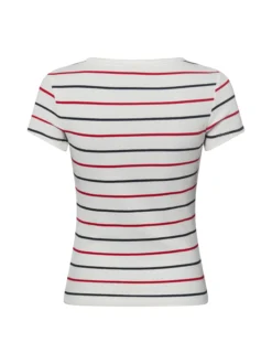 Tommy Jeans Damen T-Shirt in ecru mehrfarbig
