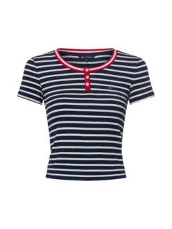 Tommy Jeans Damen T-Shirt in marine weiß