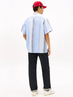 Tommy Jeans Herren Baumwollhemd in hellblau blau