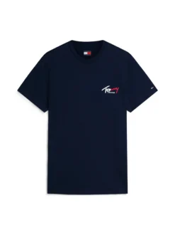 Tommy Jeans Herren T-Shirt in marine - Ärmel: kurzarm