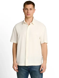 Tom Tailor Denim Herren Freizeithemd in vanille