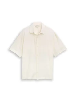 Tom Tailor Denim Herren Freizeithemd in vanille