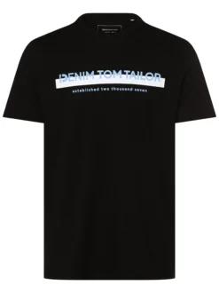 Tom Tailor Denim Herren T-Shirt in schwarz