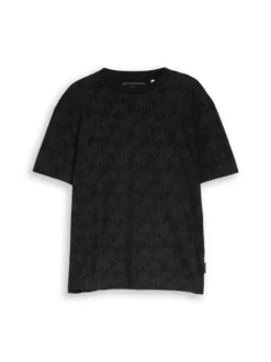 Tom Tailor Denim Herren T-Shirt in schwarz schlamm